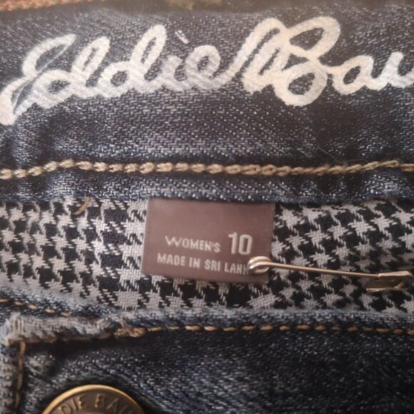 Eddie Bauer Ladies Boyfriend Fit Medium Wash Relaxed Leg Lined Jeans - Picture 8 of 16